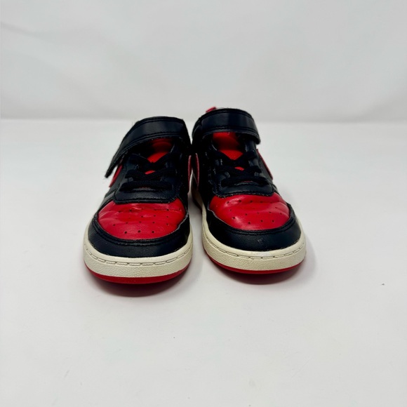 Nike Kids Court Borough Black and Red Sneakers - Picture 3 of 6